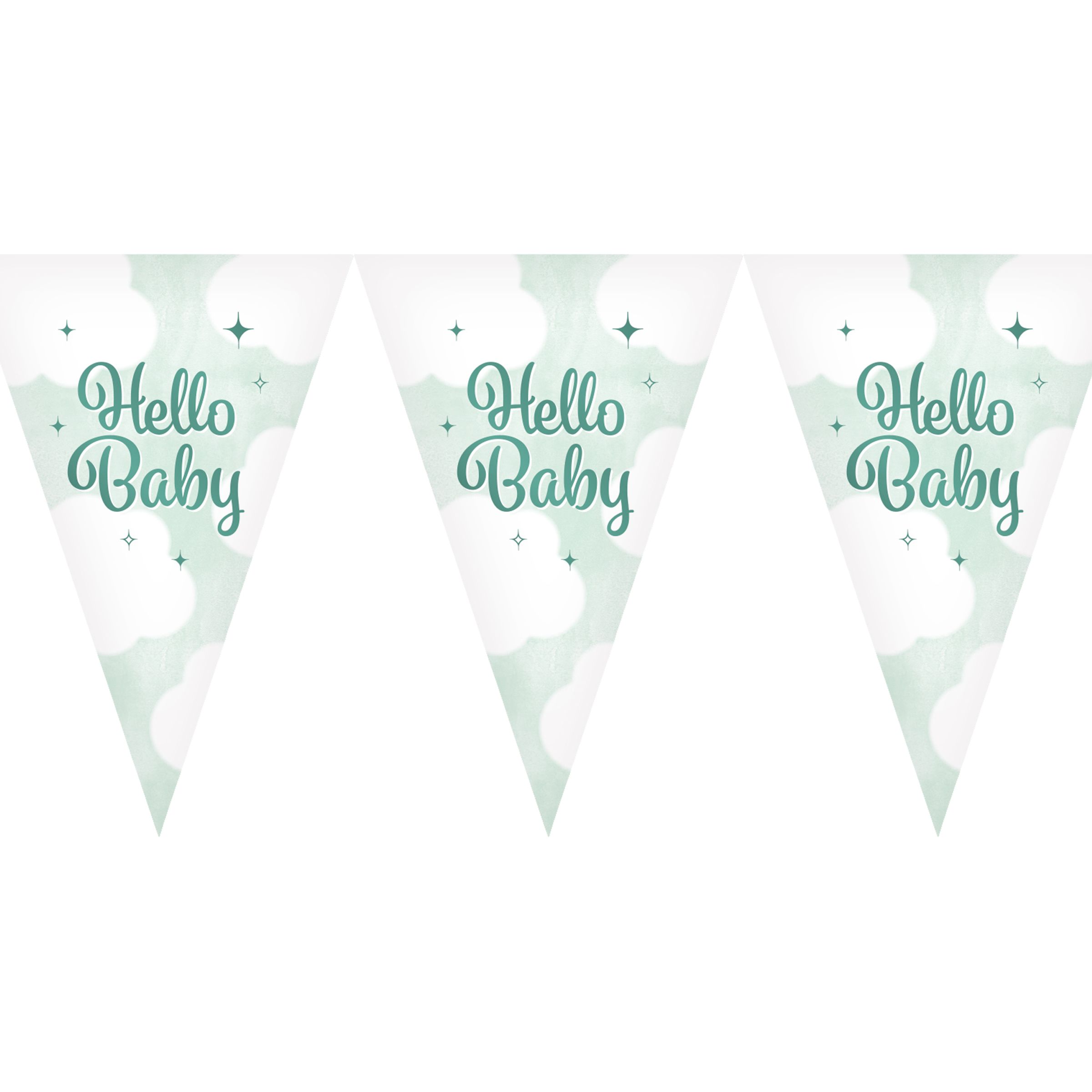 Vimpelgirlang Hello Baby | Hem - Festartiklar - Festdekoration - Girlanger | Maskeradspecialisten