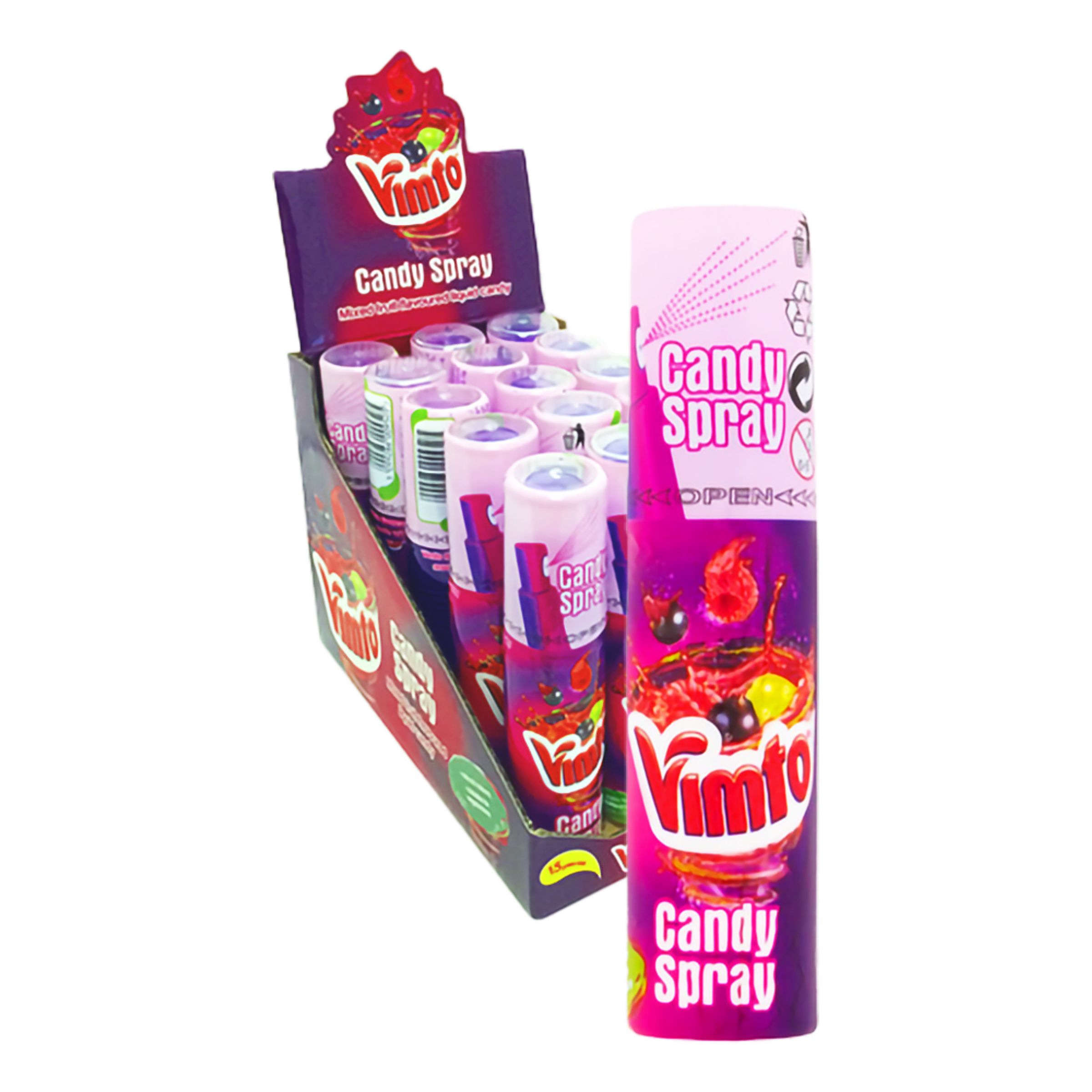 Läs mer om Vimto Candy Spray Storpack - 15-pack