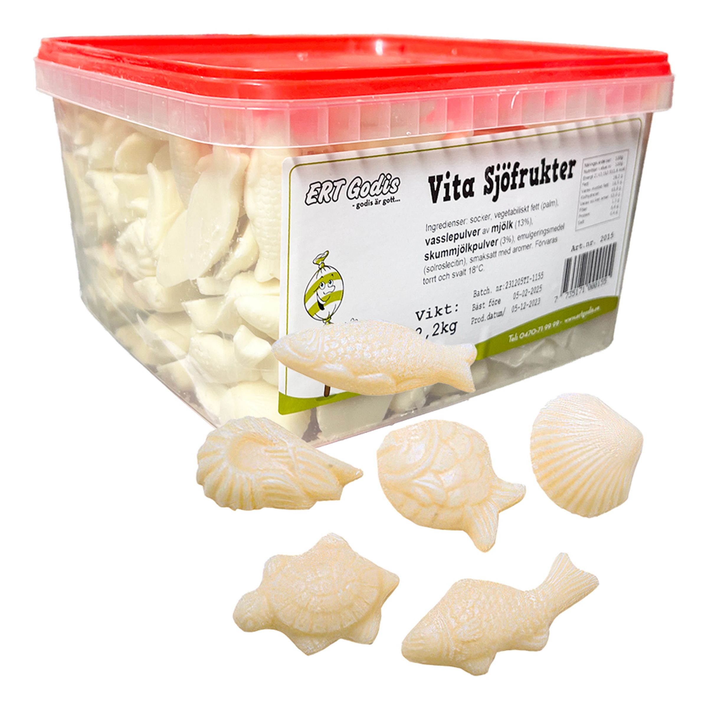 Vita Chokladsjöfrukter Storpack - 2,2 kg