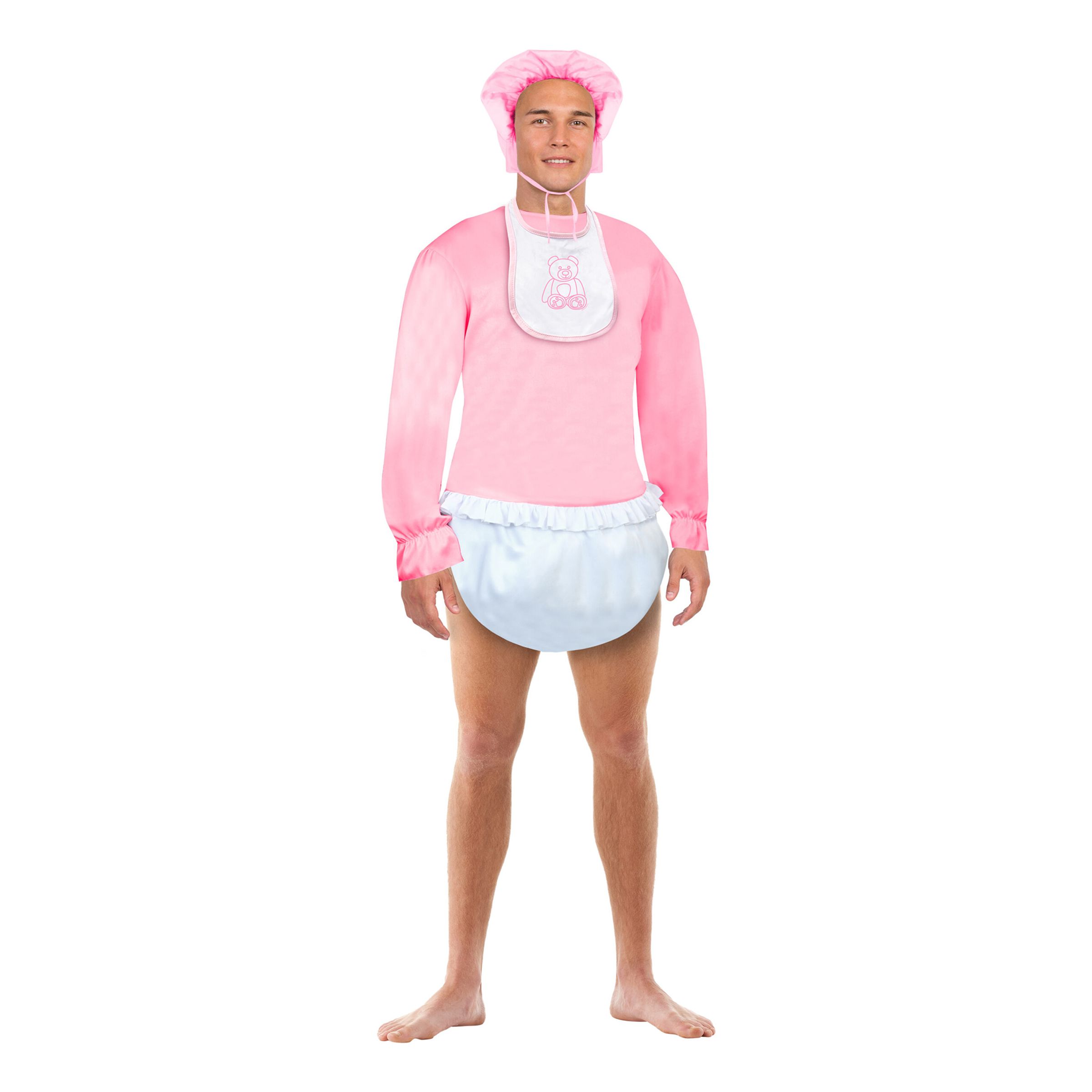 Vuxen Bebis Rosa Maskeraddräkt - Medium