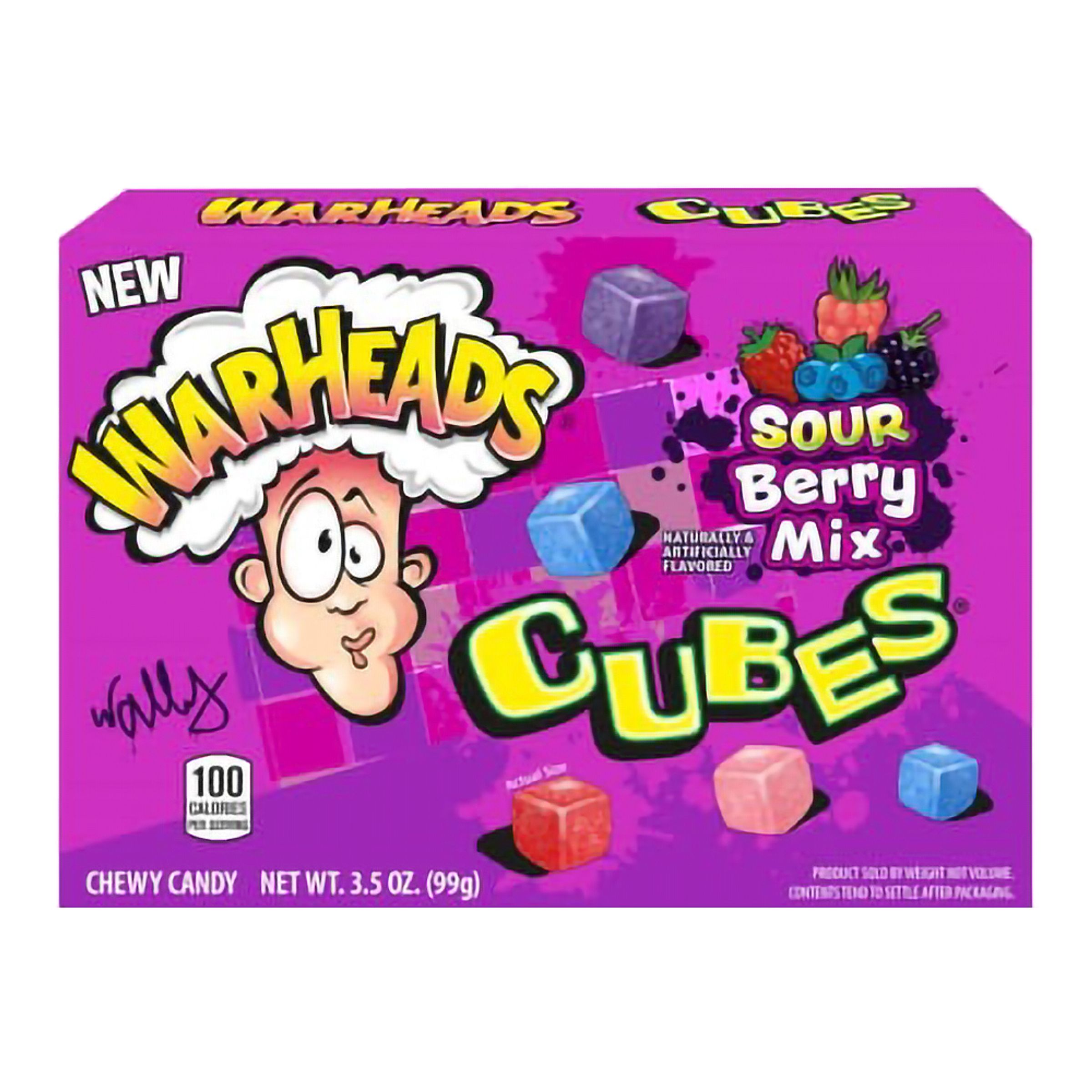 Warheads Sour Berry Mix Cubes - 99 gram