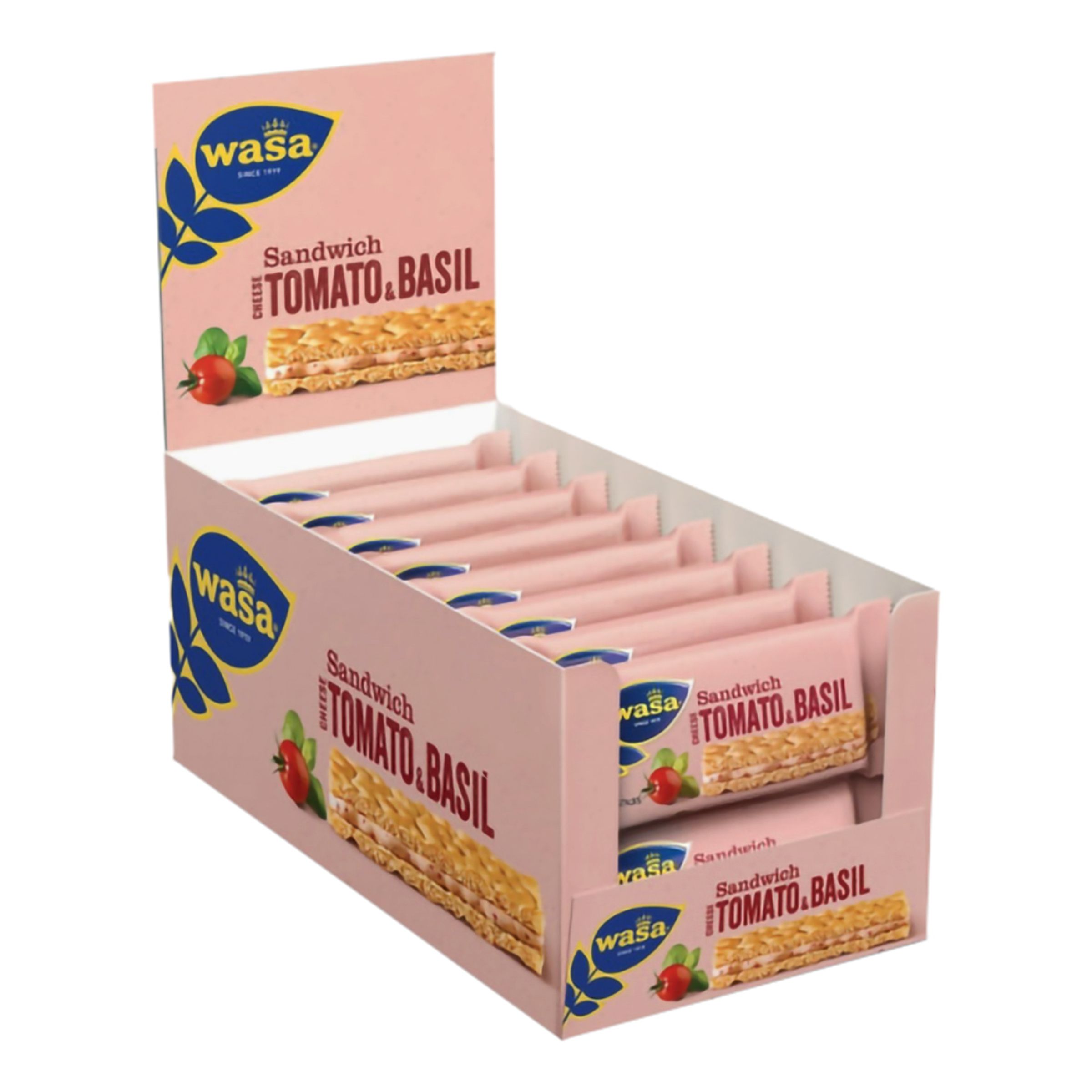 Wasa Sandwich Cheese Tomato & Basil Storpack - 24-pack | Hem//Godis & Läsk//Skafferi//Mellanmål & Snacks | PartyOutlet