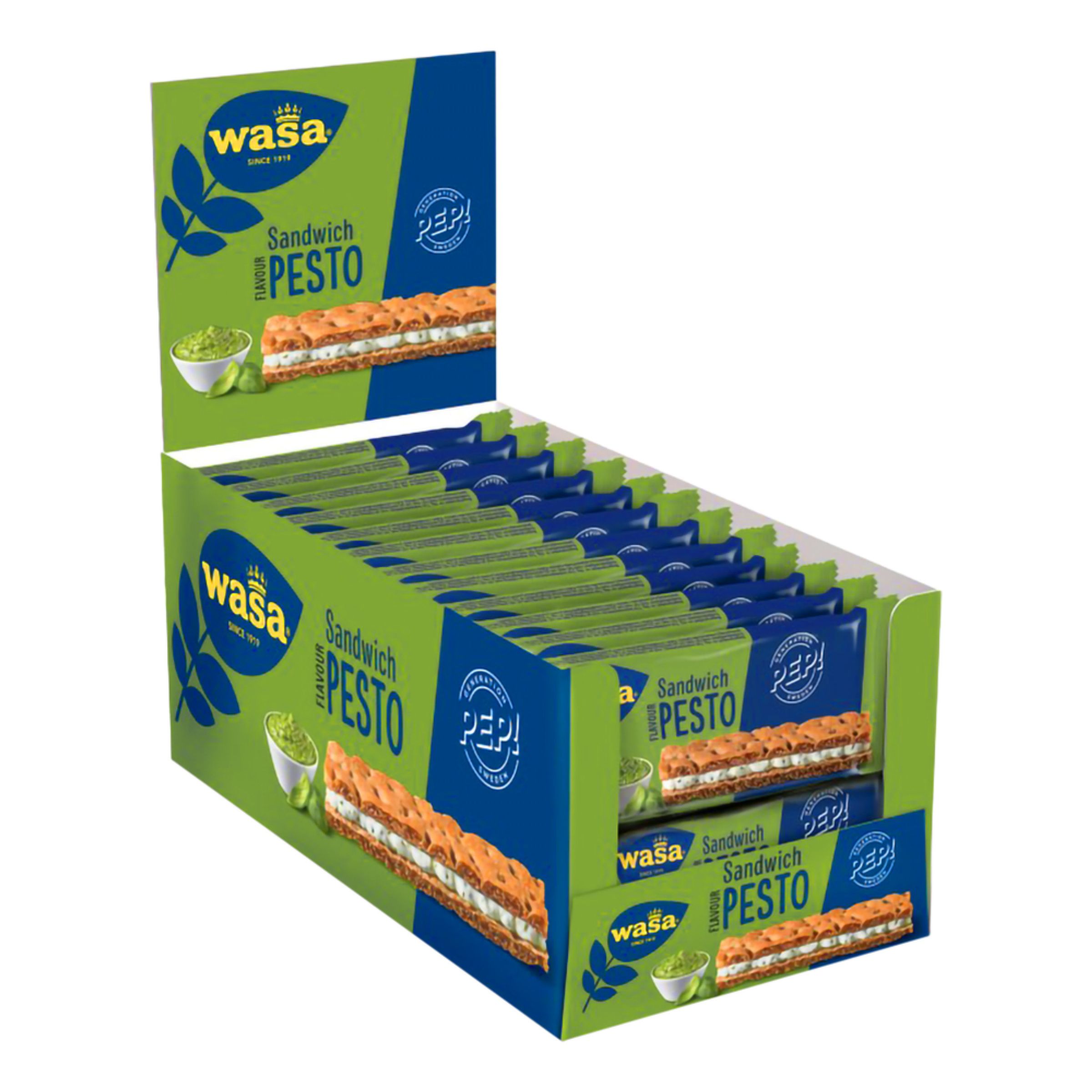 Wasa Sandwich Pesto Storpack - 24-pack | Hem - Godis & LÀsk - Skafferi - MellanmÄl & Snacks | Pryloteket