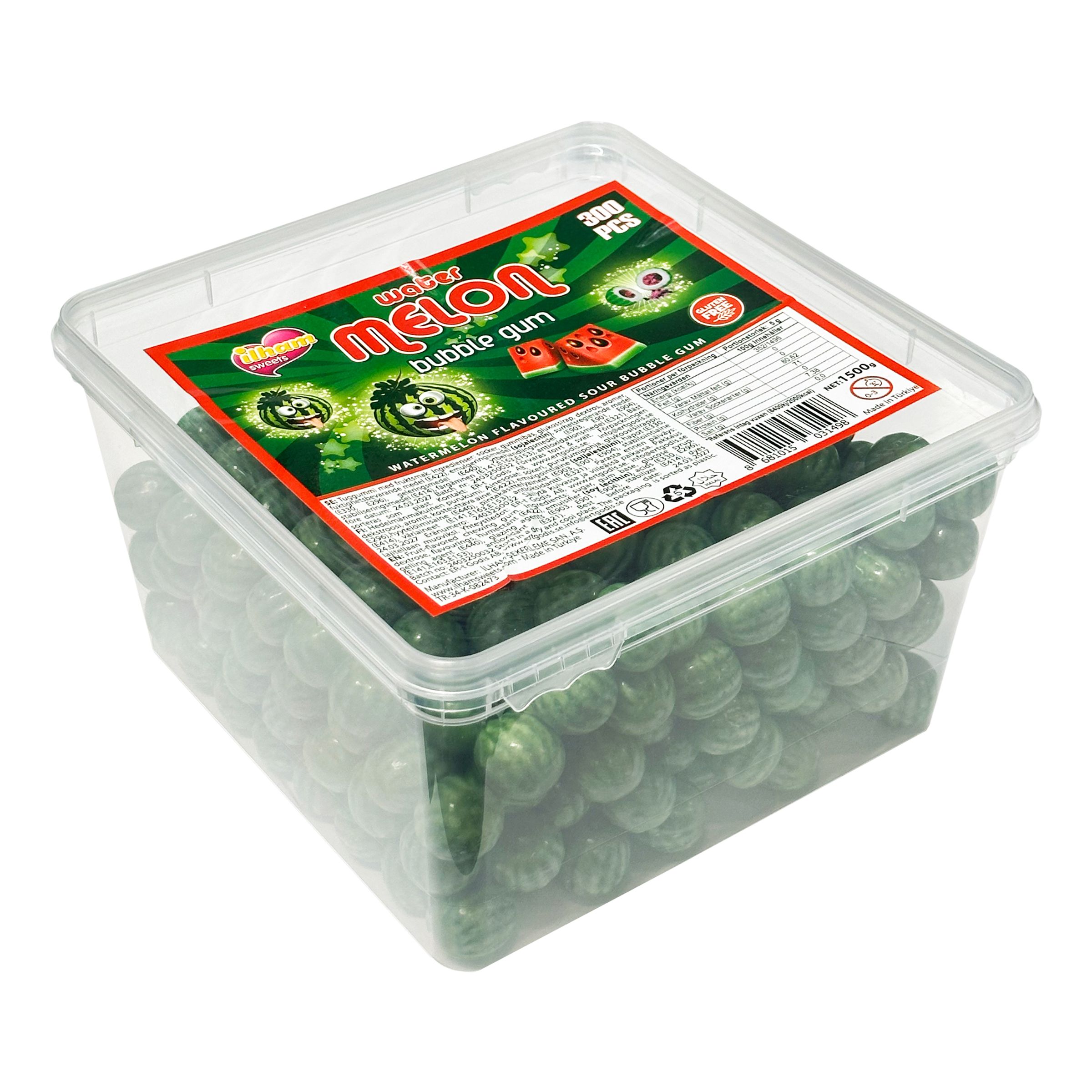 Watermelon Bubble Gum Storpack - 1,5 kg | Hem - Godis & Läsk - Godis - Tuggummi och Pastiller | Party Outlet