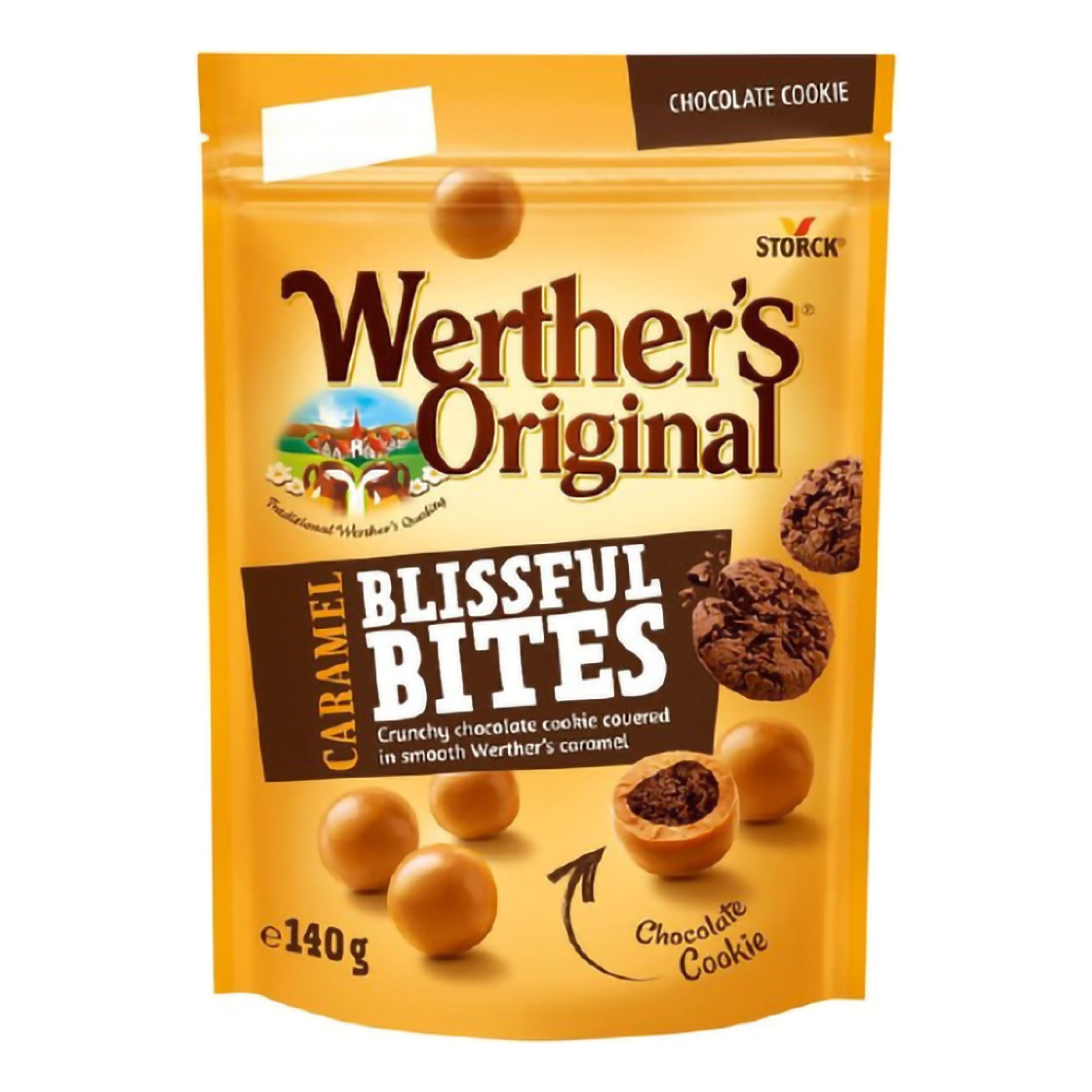 Werthers Original Caramel Blissful Bites Chocolate Cookie - 140 gram | Hem - Godis & Läsk - Godis - Choklad | Maskeradspecialisten