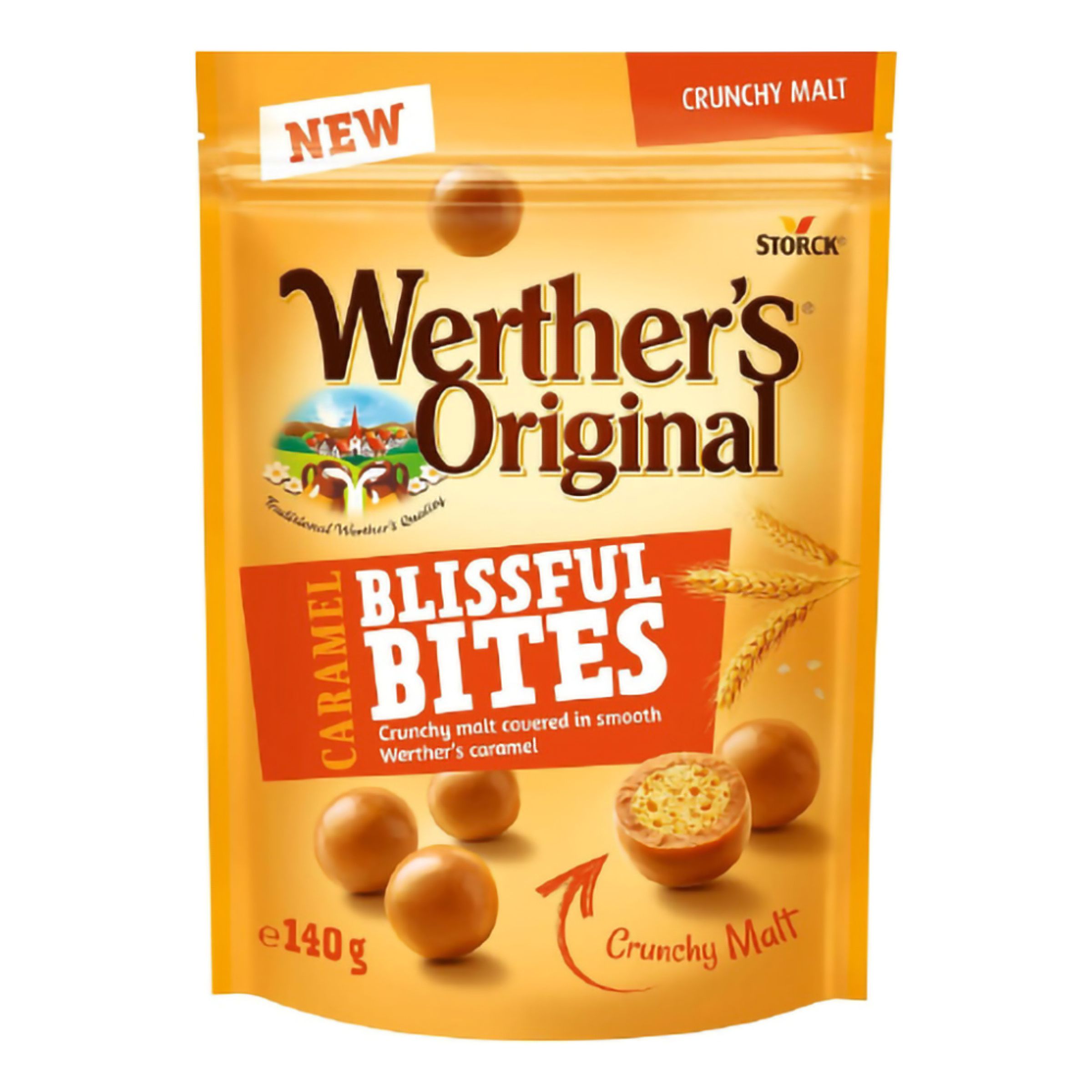 Werthers Original Caramel Blissful Bites Crunchy Malt - 140 gram | Hem - Godis & Läsk - Snacks | Party Outlet