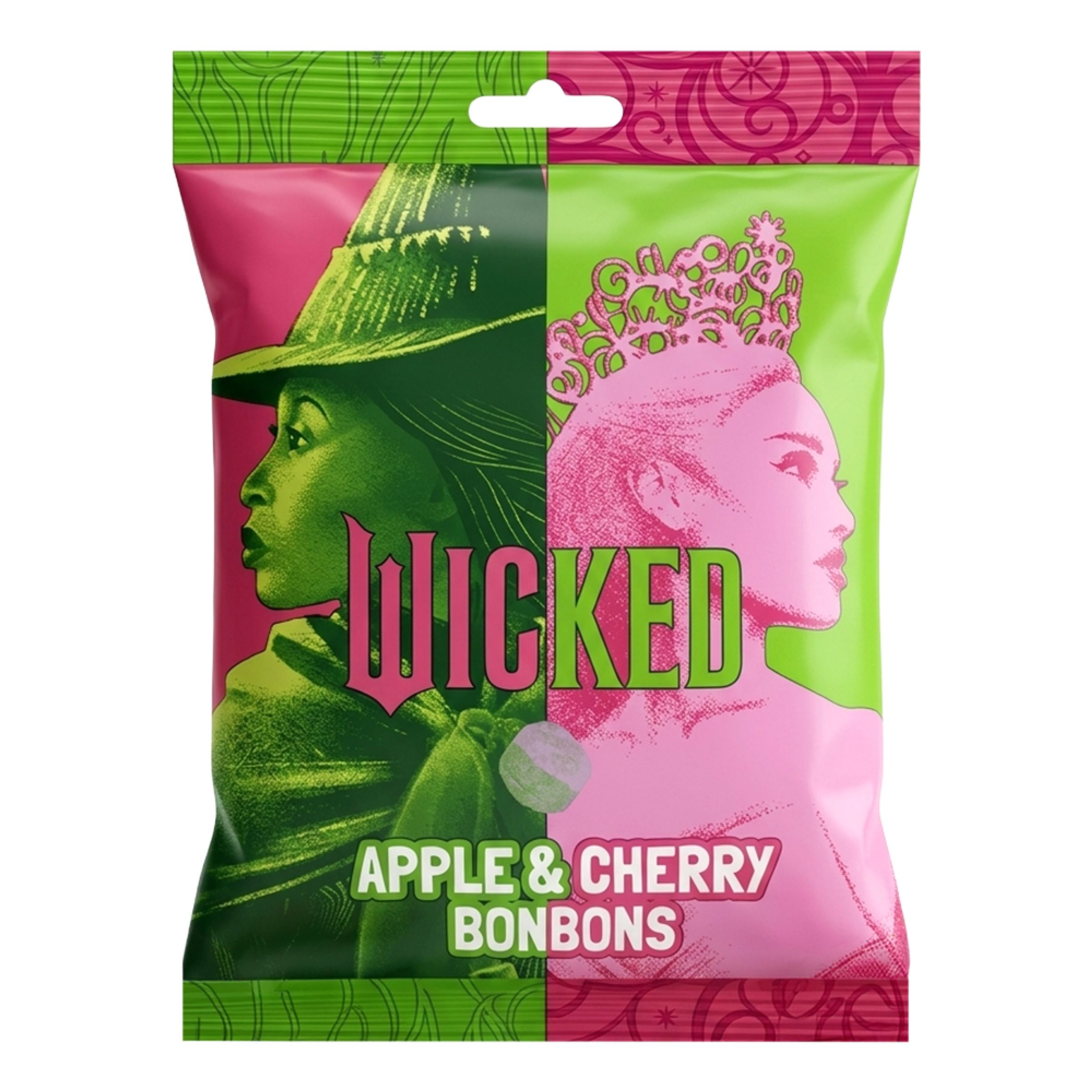 Wicked Äpple & Körsbär BonBons - 90 g | Hem - Godis & Läsk - Godis - Gelégodis | Maskeradspecialisten