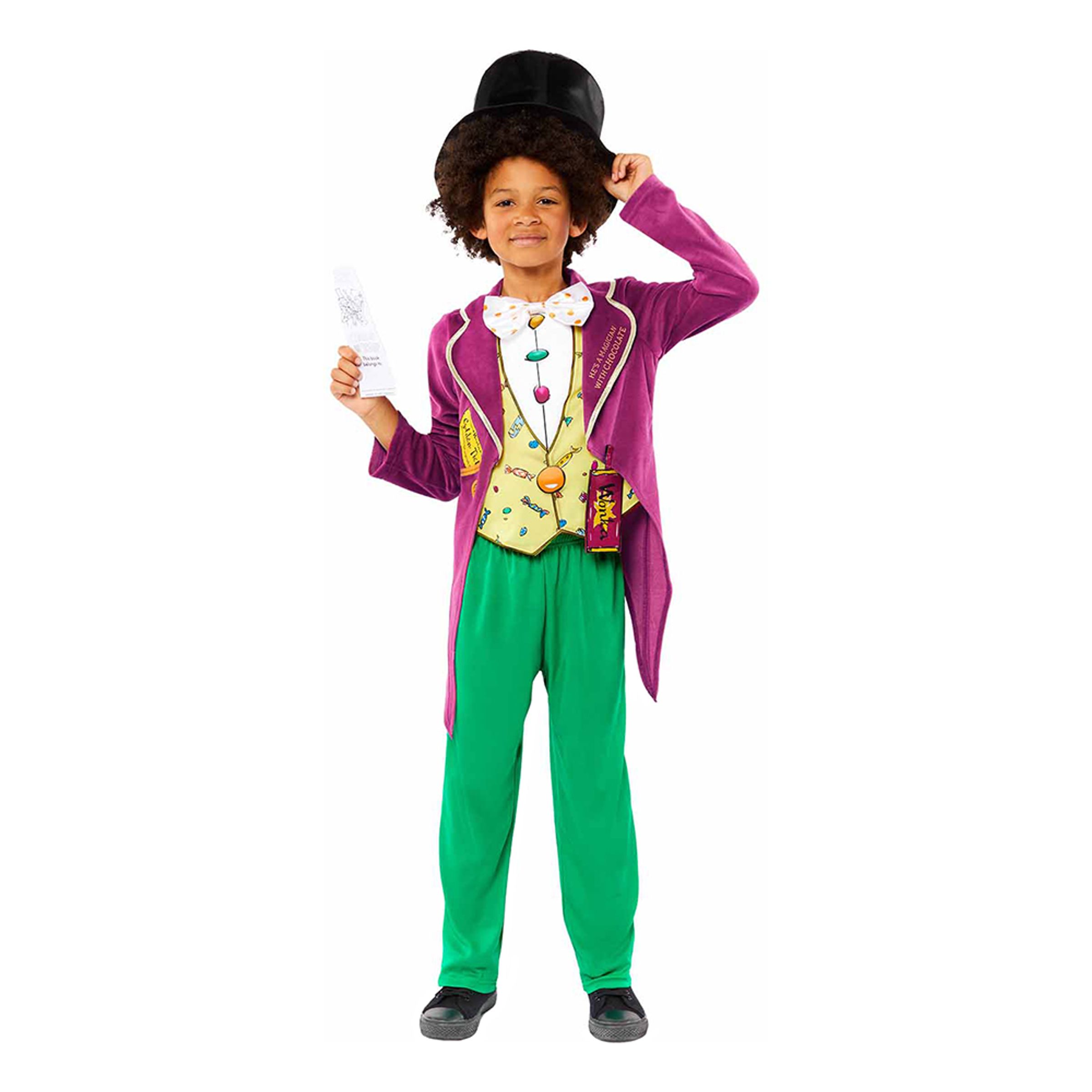 Läs mer om Willy Wonka Barn Maskeraddräkt - Medium