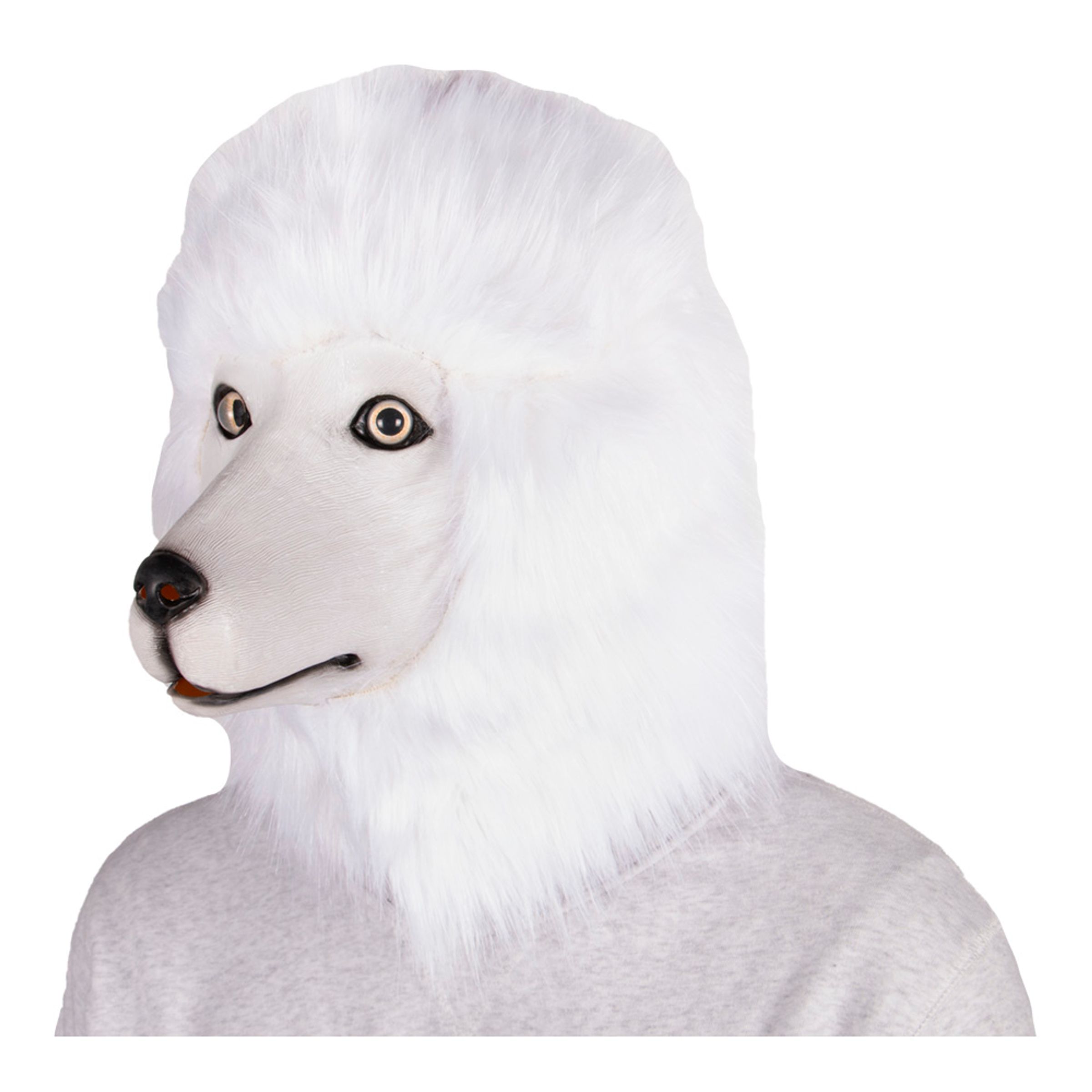 Djurmasker - Wolf Vit Mask - One size