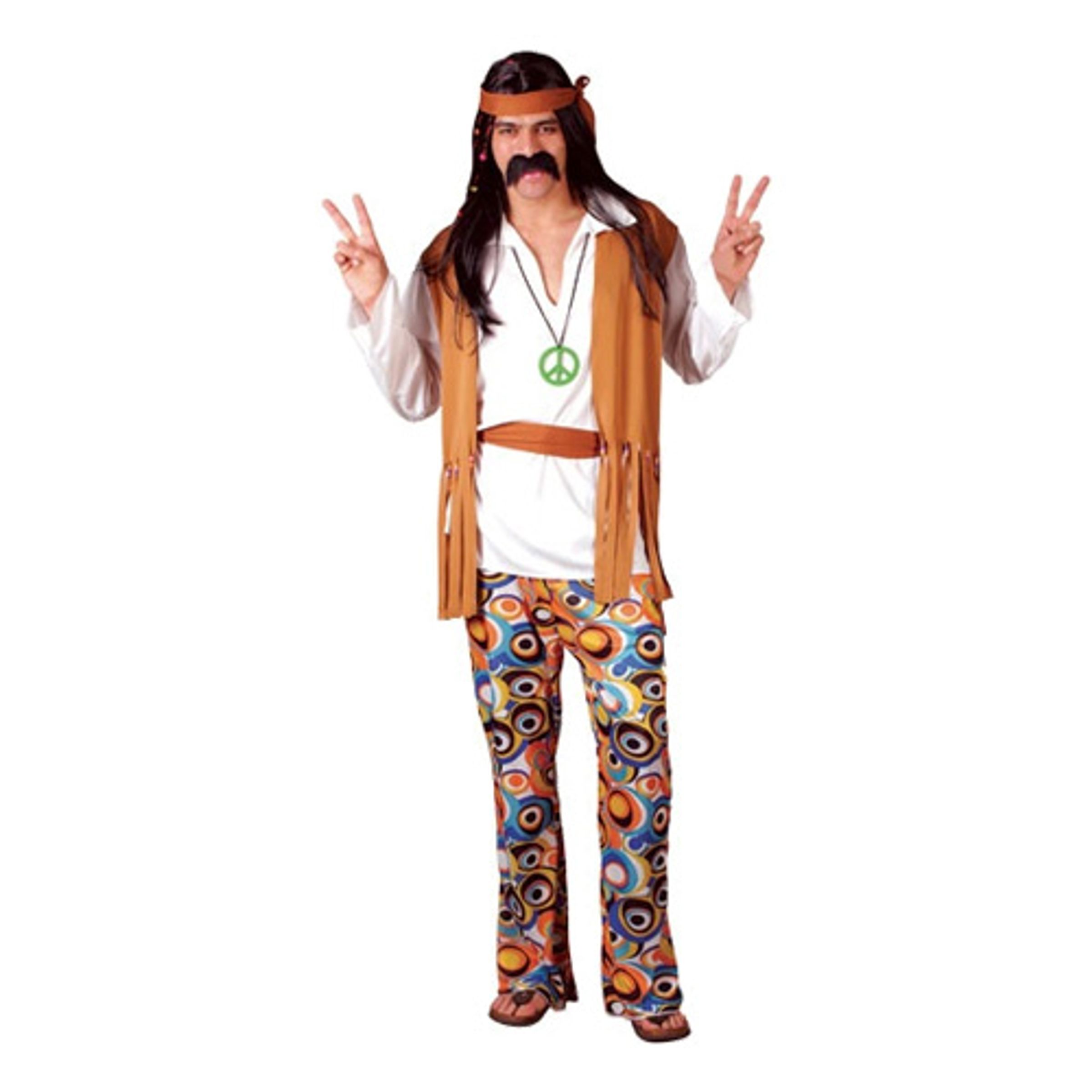Läs mer om Woodstock Hippie Maskeraddräkt - Medium