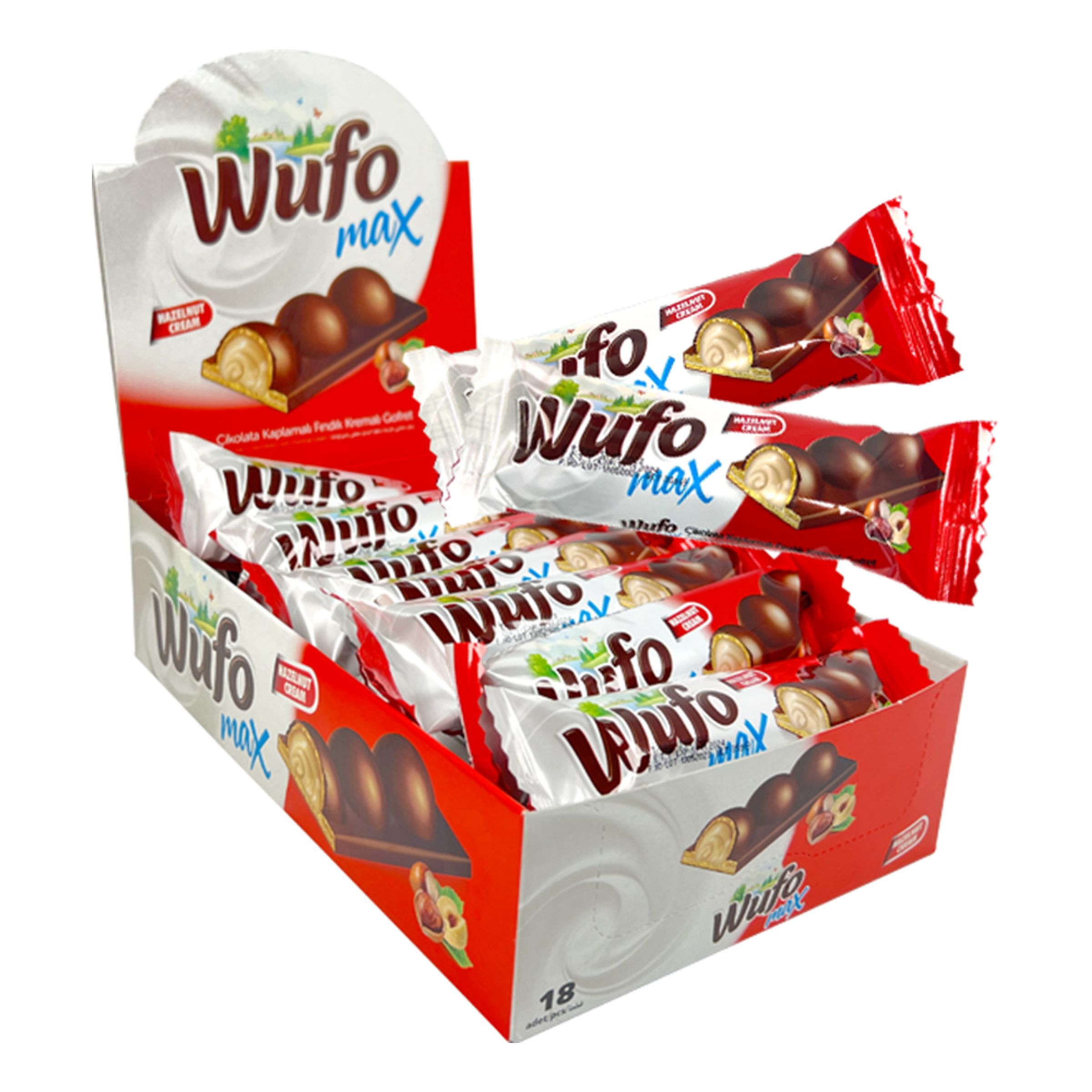 Läs mer om Wufo Max Hazelnut Cream Storpack - 18-pack