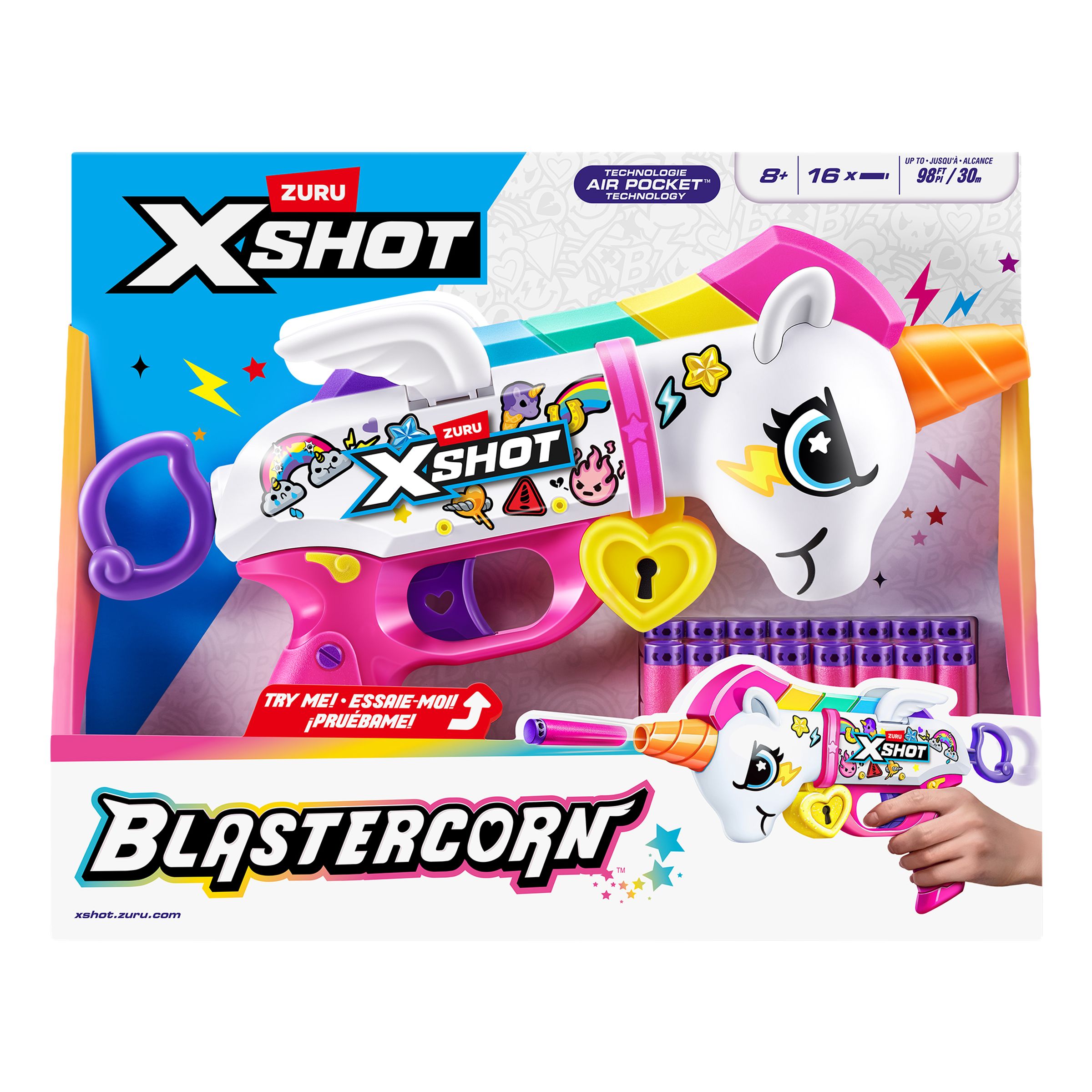 X-Shot Blastercorn Unicorn | Hem - Maskerad - Tillbehör - Leksaksvapen | Pryloteket