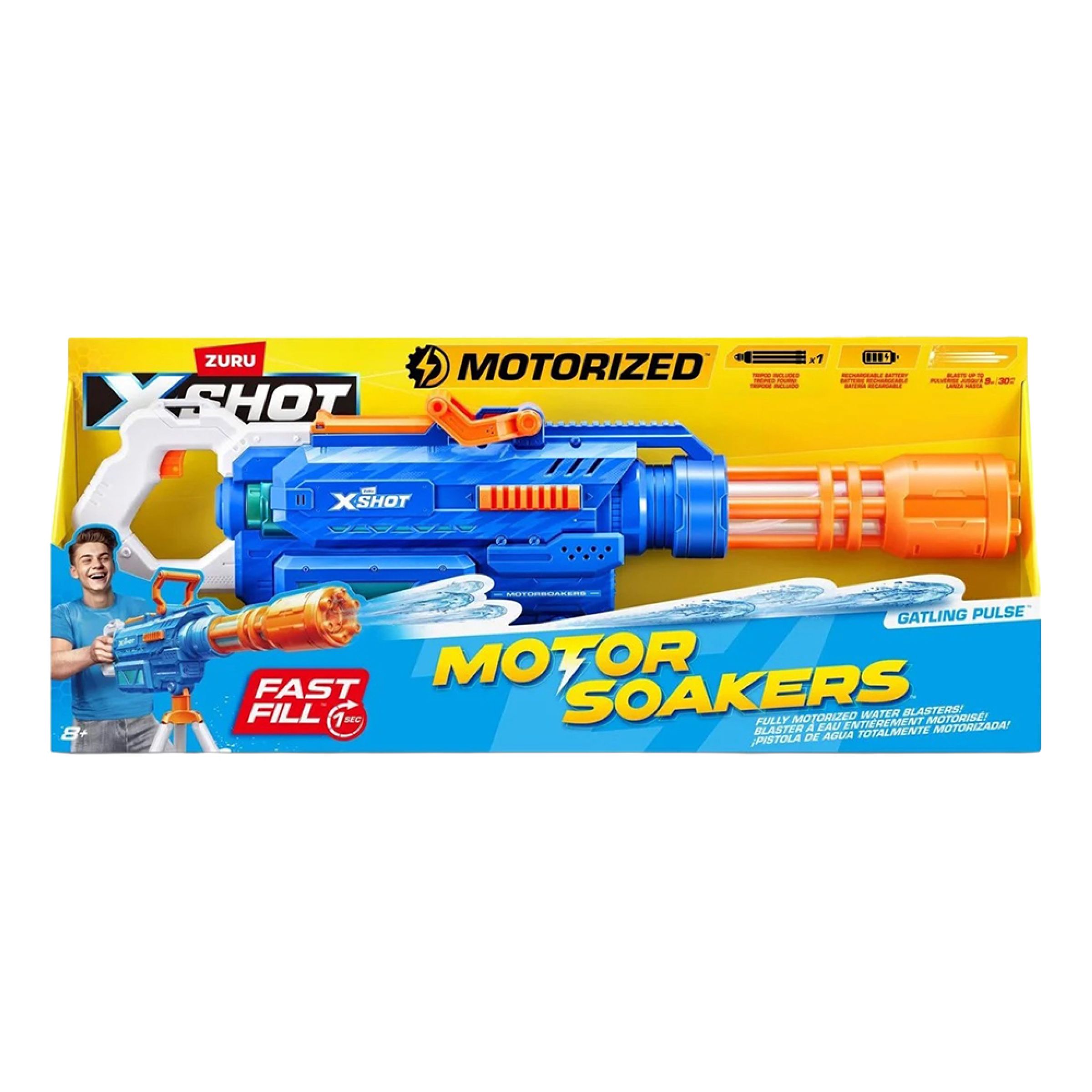 X-Shot Water Gatling Motor Soaker Vattenpistol | Hem - Roliga Prylar - Spel & Lek - Utomhuslek | Maskeradspecialisten