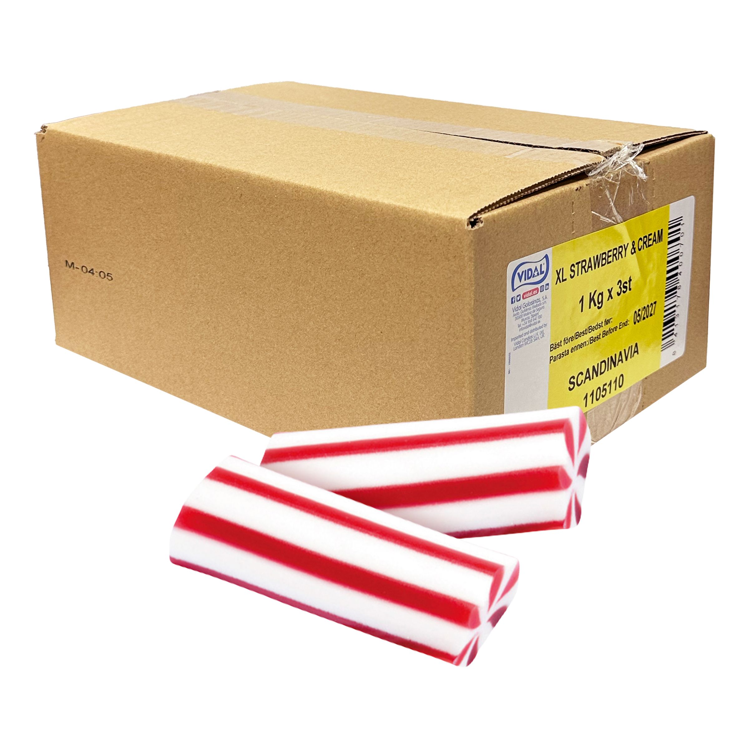 XL Strawberry & Cream Økonomipakke - 3 kg