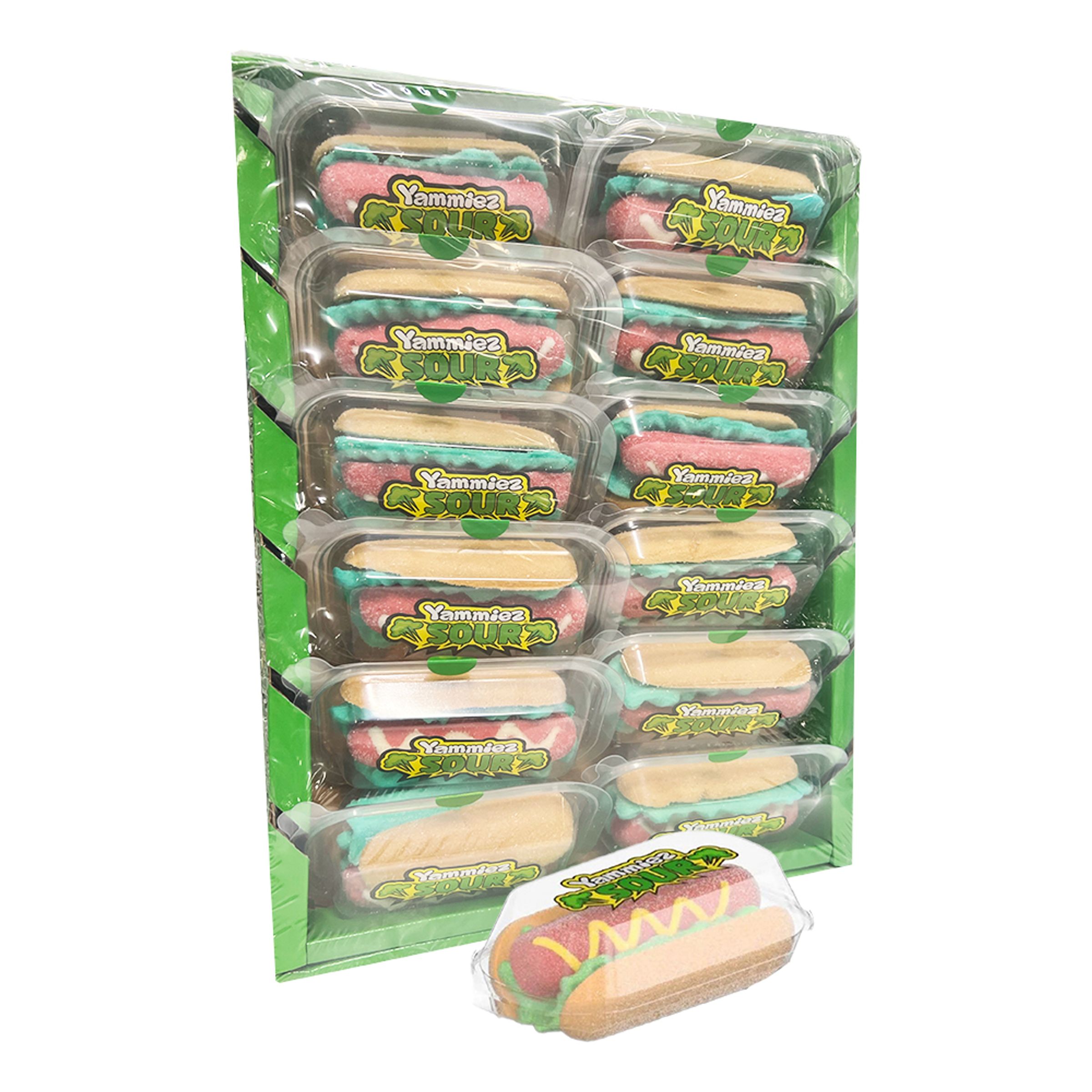 Yammiez Mallow Sour Hot Dog Storpack - 12-pack