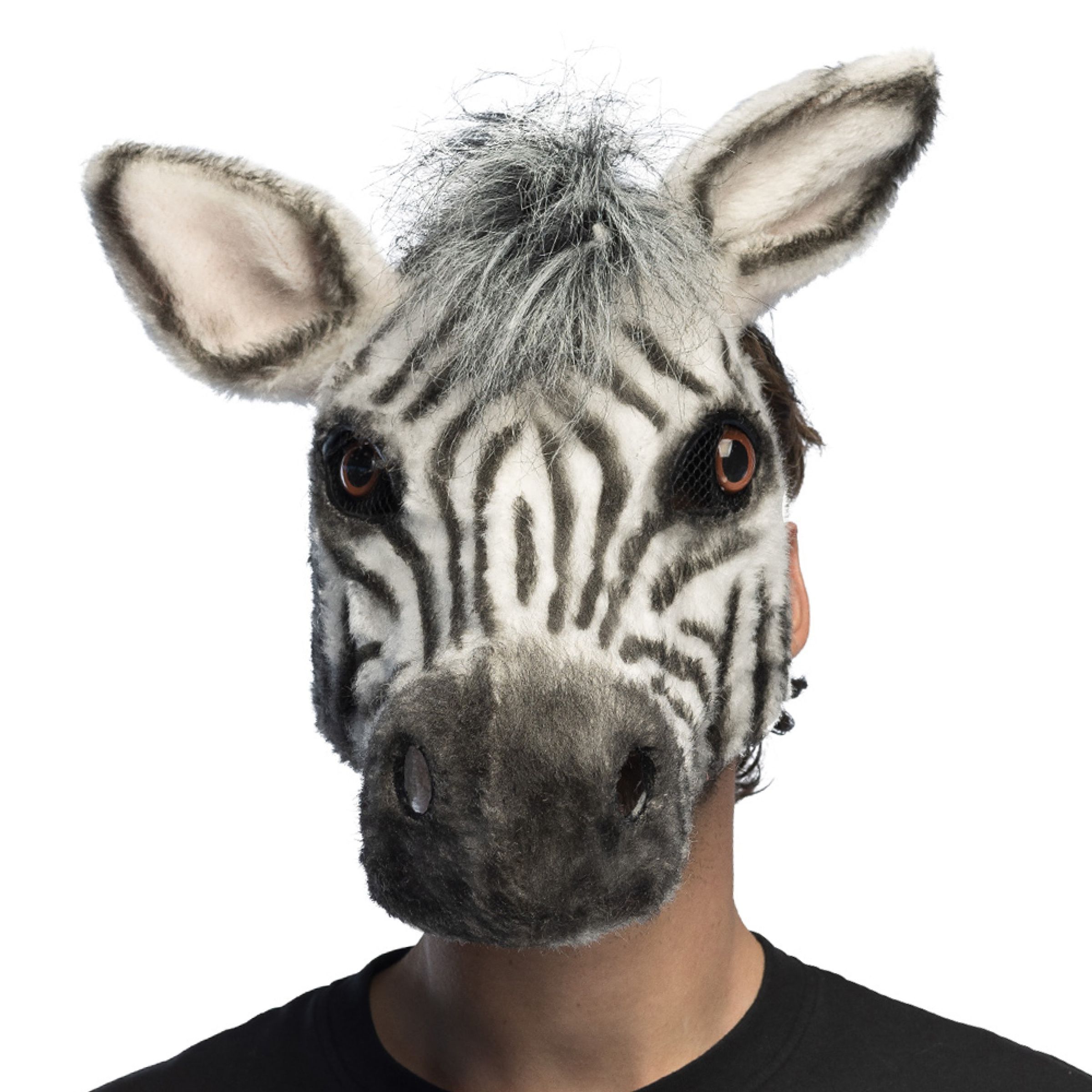 Zebra Halvmask - One size | Hem - Maskerad - Masker - Djurmasker | Maskeradspecialisten