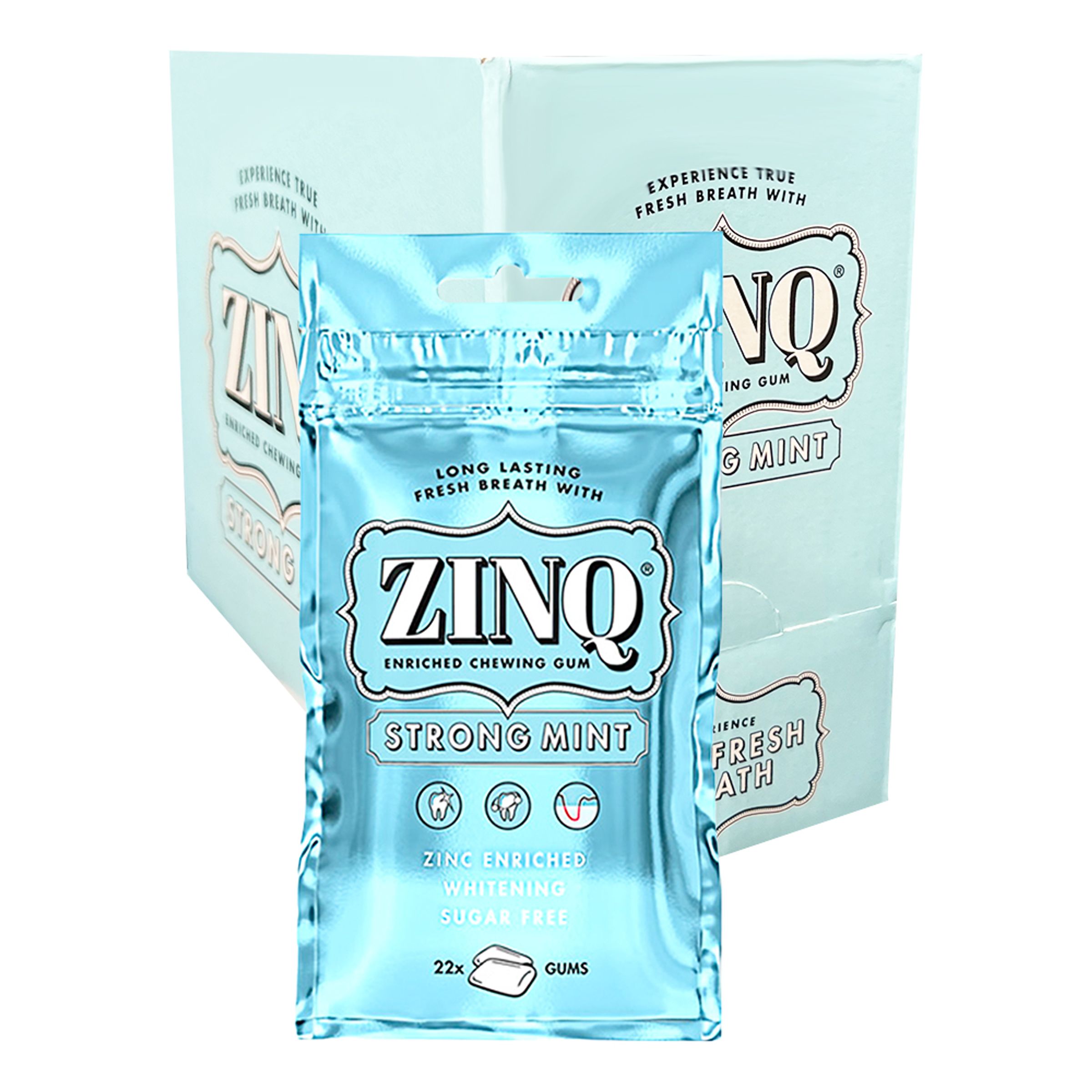 Zinq Strong Mint Tuggummi Storpack - 15-pack