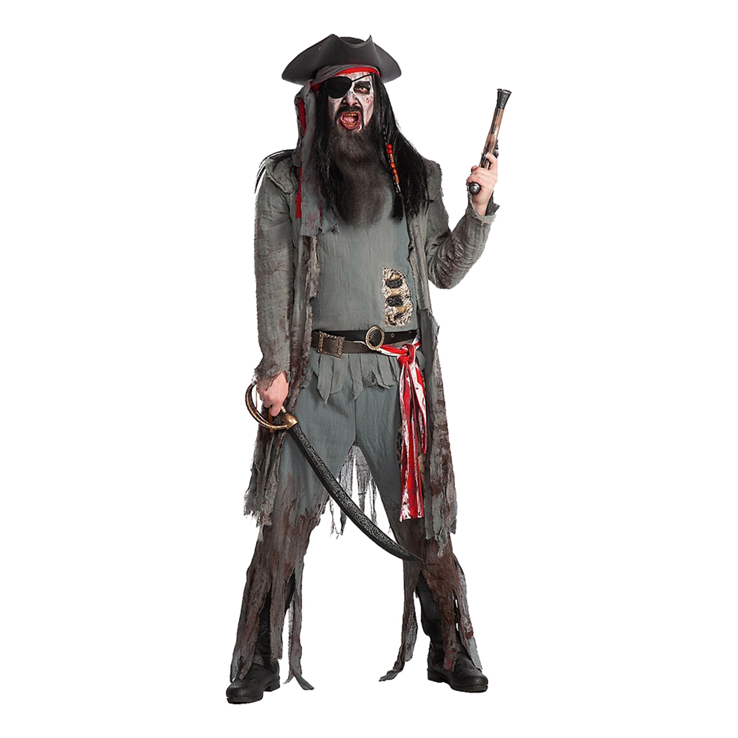 Zombie Pirat Deluxe Maskeraddräkt - Large