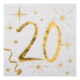 Kaffeservetter 20 Guld