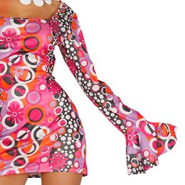 Bildspel - 60-tals Disco Klänning Maskeraddräkt