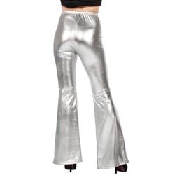 Diaesitys - 70-luvun Housut Naiset Hopea Metallic