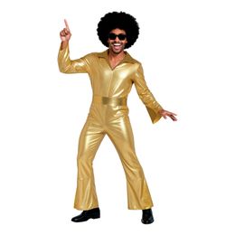 70-tals Disco Herr Guld Maskeraddräkt