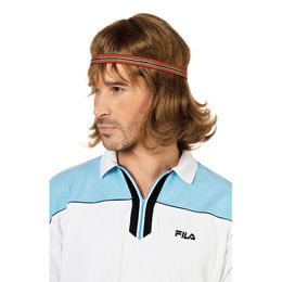 70-tals Tennisproffs Peruk med Pannband