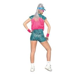 Lysbildefremvisning - 80-talls Aerobics Dame Karnevalskostyme