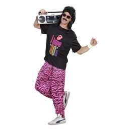 Bildspel - 80-tals Baggy Byxor Zebra Rosa