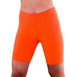 80-tals Cykelbyxor Neonorange