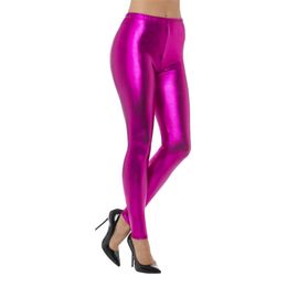 80-tals Metallic Disco Leggings Rosa