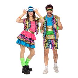 Bildspel - 80-tals Neon Leopard Herr Maskeraddräkt