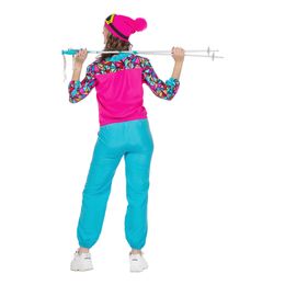 Lysbildefremvisning - 80'er Neon Skidragt Dame Kostume