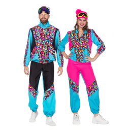 Lysbildefremvisning - 80'er Neon Skidragt Dame Kostume