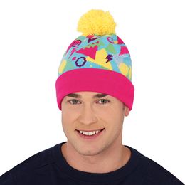 80'er Lyserød Strikket Hue