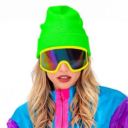 Bildspel - 80-tals Skidglasögon Neongul