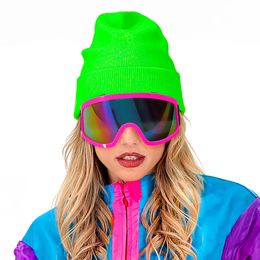 Bildspel - 80-tals Skidglasögon Neonrosa