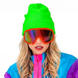 Bildspel - 80-tals Skidglasögon Neonorange