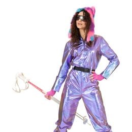 Diaesitys - 80-luvun holografinen lila lasketteluhaalari