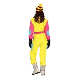 Diaesitys - 80-luvun Skioveralli Vaaleanpunainen/Keltainen Naiset Naamiaisasu