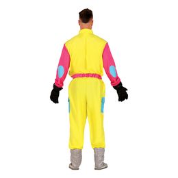 Lysbildefremvisning - 80'er Skioverall Lyserød/Gul Herre Kostume