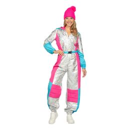 80-tals Skidoverall Silver Maskeraddräkt