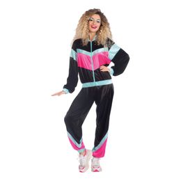 80-tals Svart Träningsoverall Maskeraddräkt