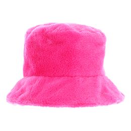 Bucket Hat i Fuskpäls Rosa