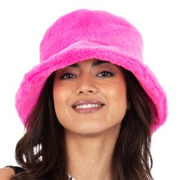 Bildspel - Bucket Hat i Fuskpäls Rosa