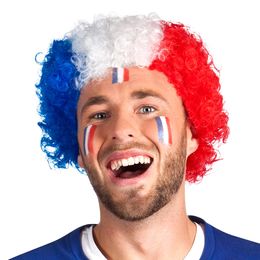 Afroparyk Blå/Hvid/Rød