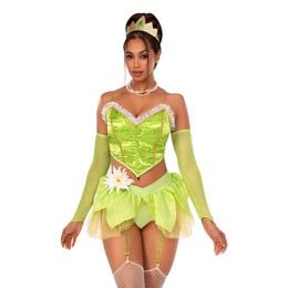 Lysbildefremvisning - Elvedronning Grøn Deluxe Kostume