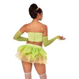 Lysbildefremvisning - Elvedronning Grøn Deluxe Kostume