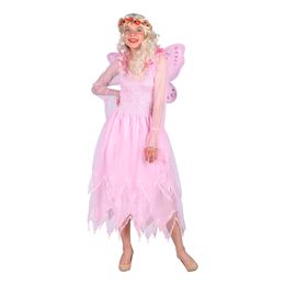 Älva Klänning Rosa Deluxe Maskeraddräkt