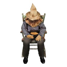 Lysbildefremvisning - Animeret siddende fugleskræmsel med lydprop